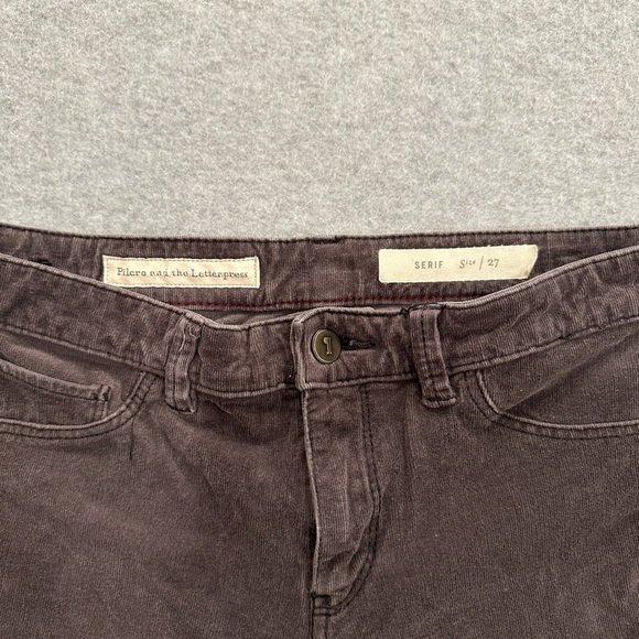 Pilcro and the Letterpress Charcoal Corduroy Pants - Picture 3 of 8